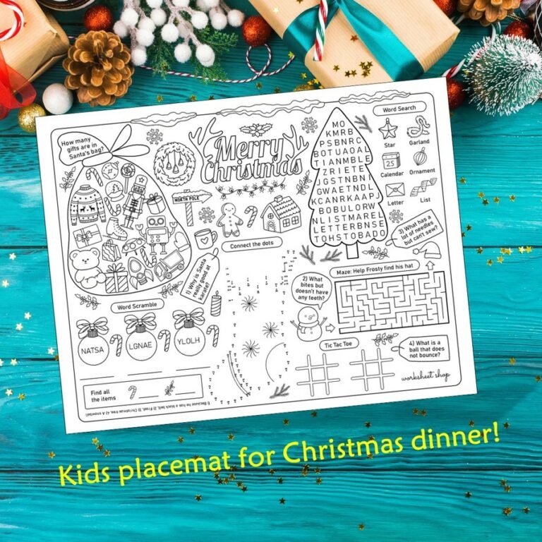 christmas free activities printables