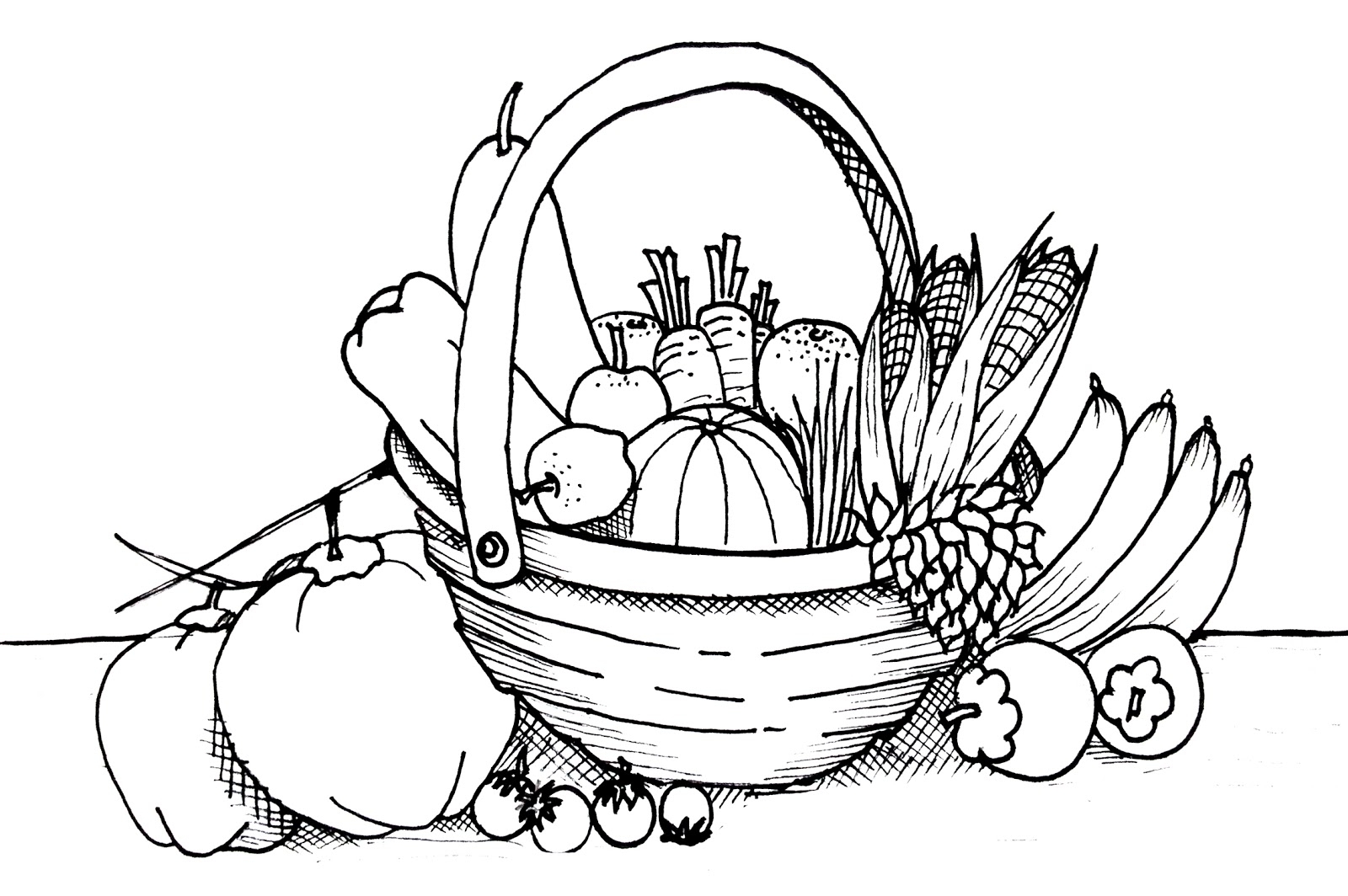 fruits black and white pictures