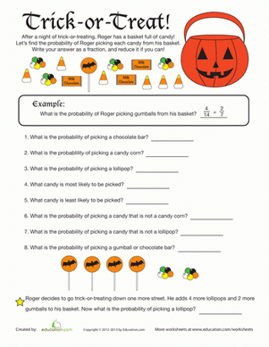 halloween math worksheets 5th grade