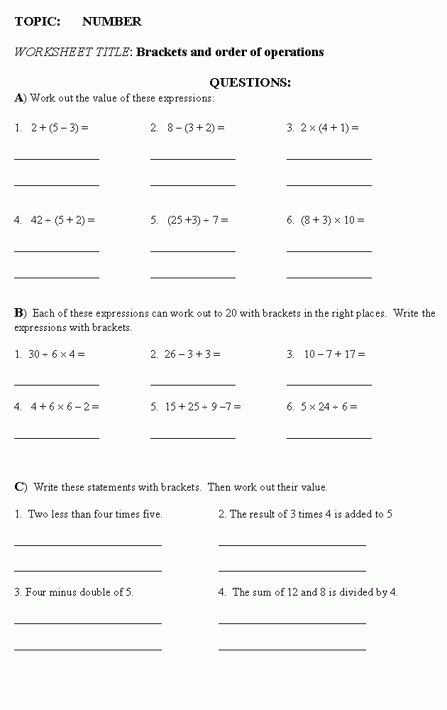 Free High School Math Worksheet Ordering Fraction Numbers
