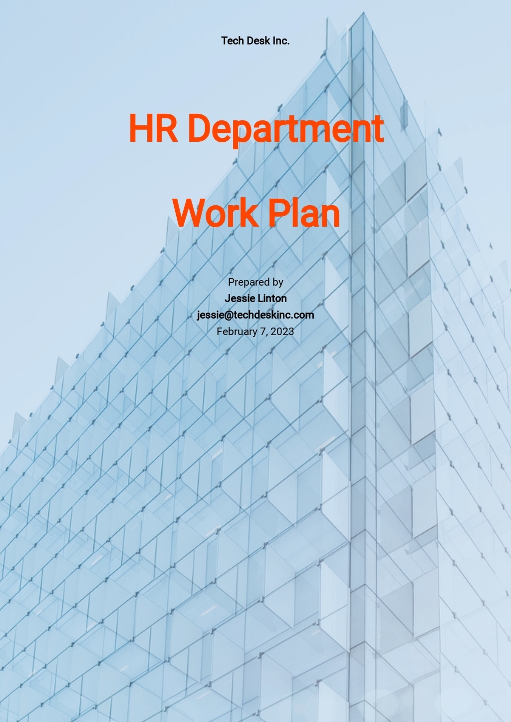 FREE HR Plan Template In Microsoft Word DOC Template