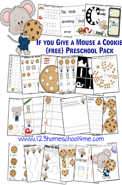 free printable if you give a mouse a cookie activities