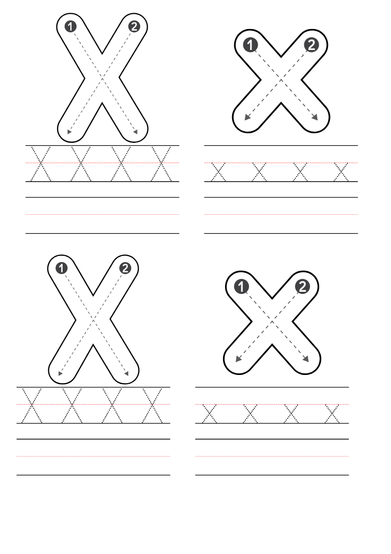 Free Kindergarten Letter X Worksheets Printable PDF Worksheets Library