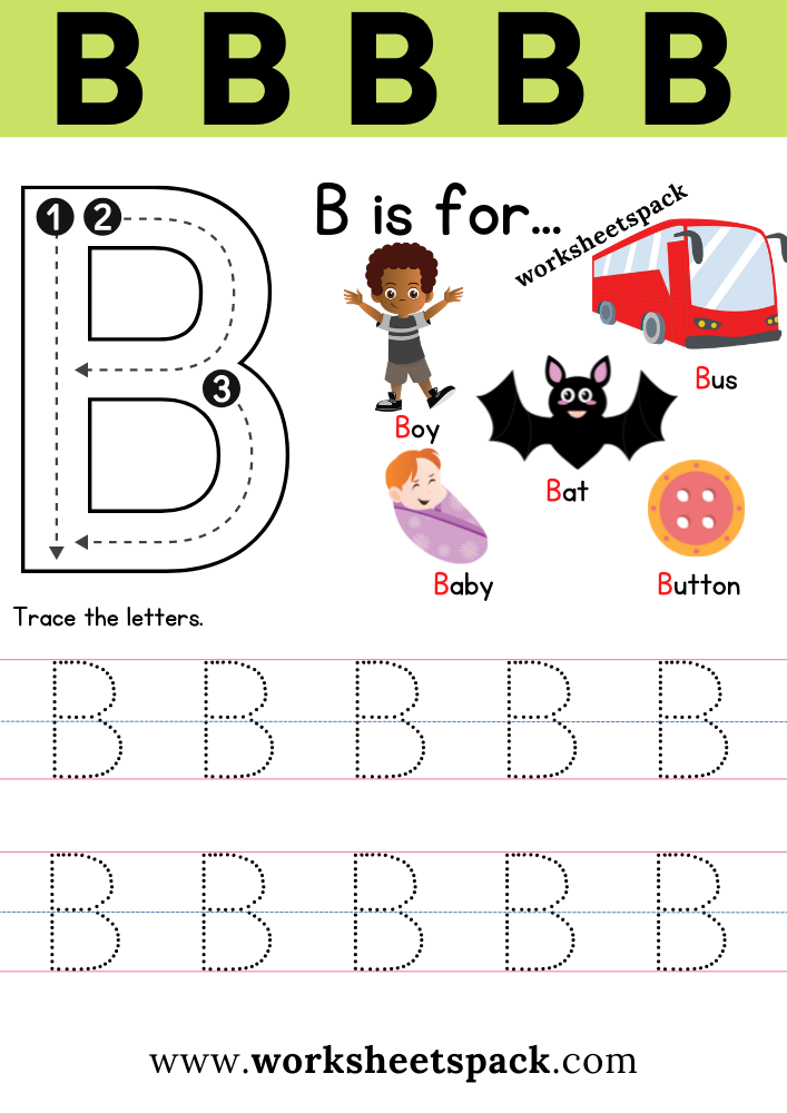 Free Letter B Worksheets For Kindergarten Pdf Infoupdate