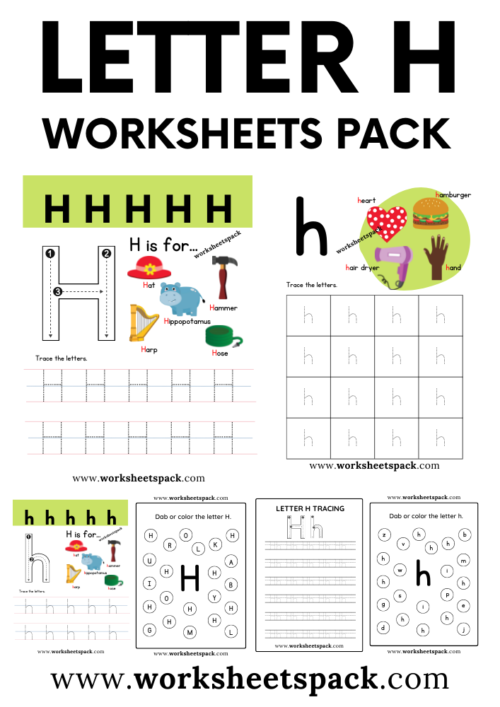 letter h printable activities