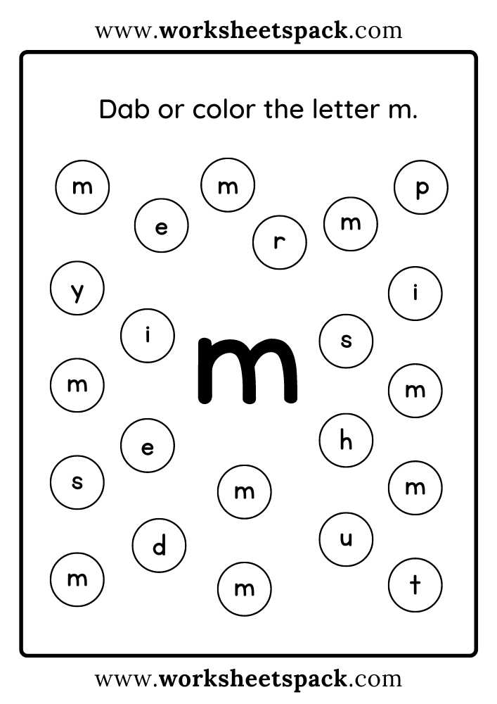 letter m printable activities