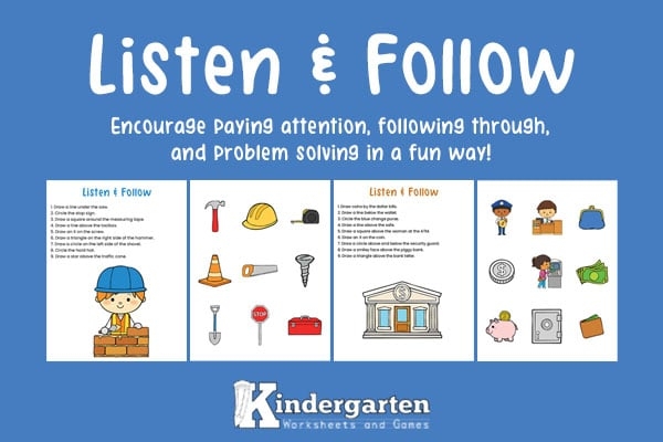 FREE Listen And Follow Directions Worksheets Worksheets Library