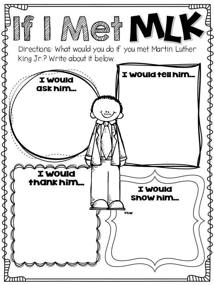 martin luther king free printable activities