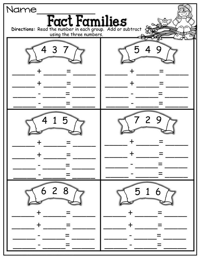 Free Math Fact Family Worksheets Free Printable