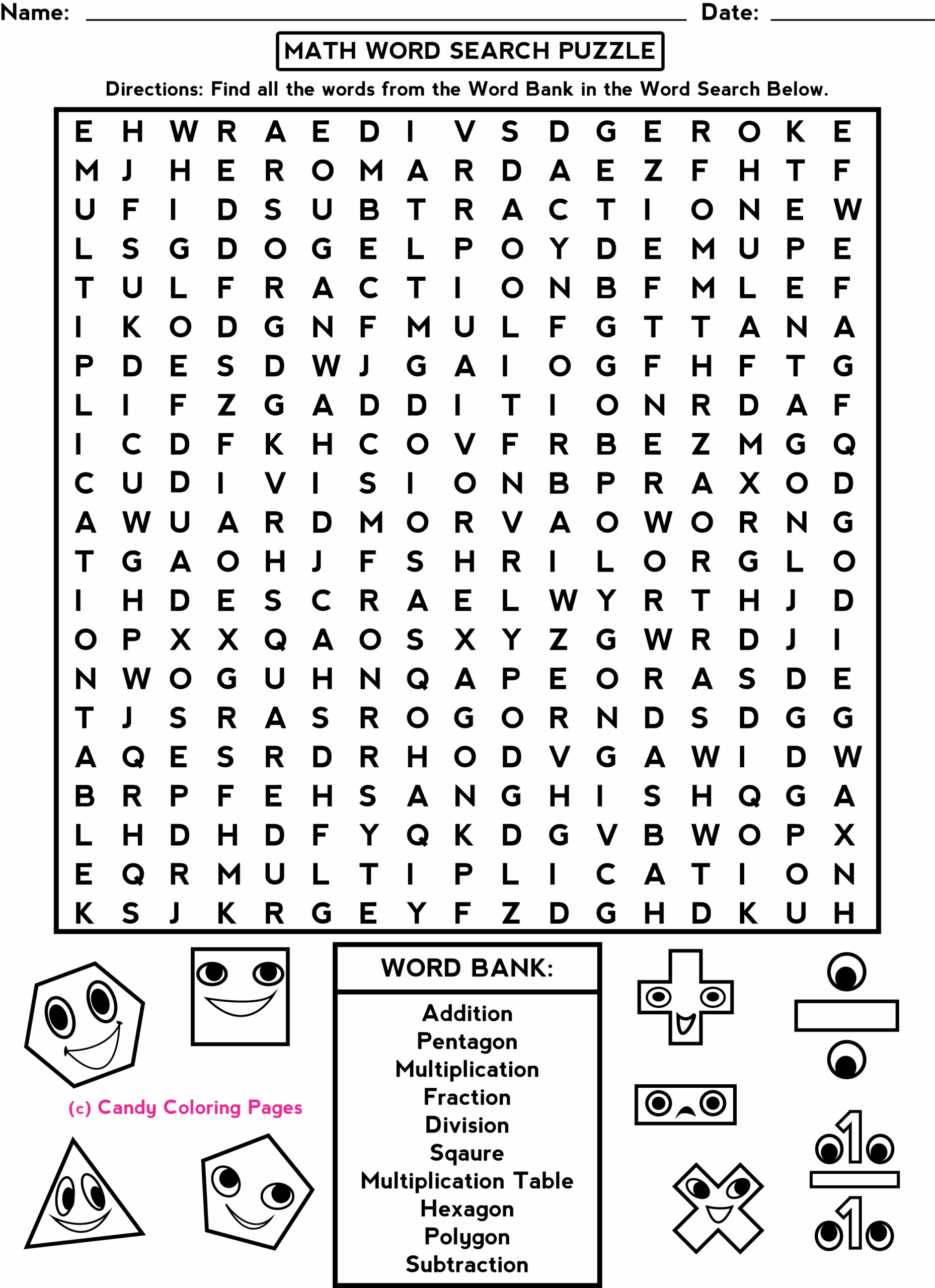 Free Math Puzzles Addition And Subtraction Worksheets Library
