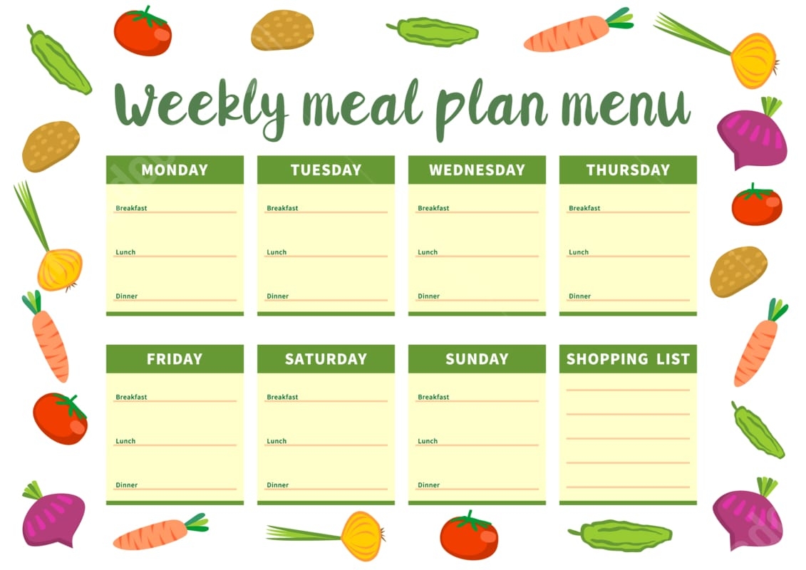 Free Meal Plan Template Templates In Microsoft Word And Google Docs 
