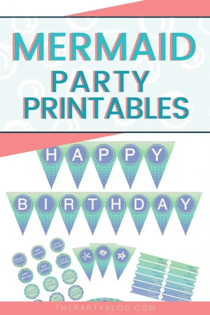 Free Mermaid Party Printables The Party Bloc