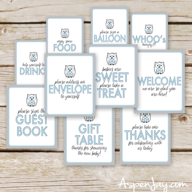 Free Owl Baby Shower Game Printable Aspen Jay