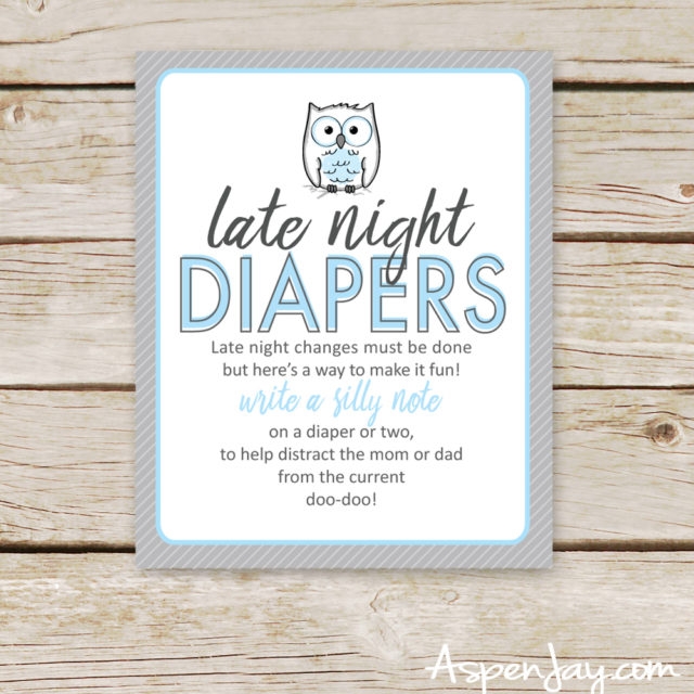 free owl baby shower game printables