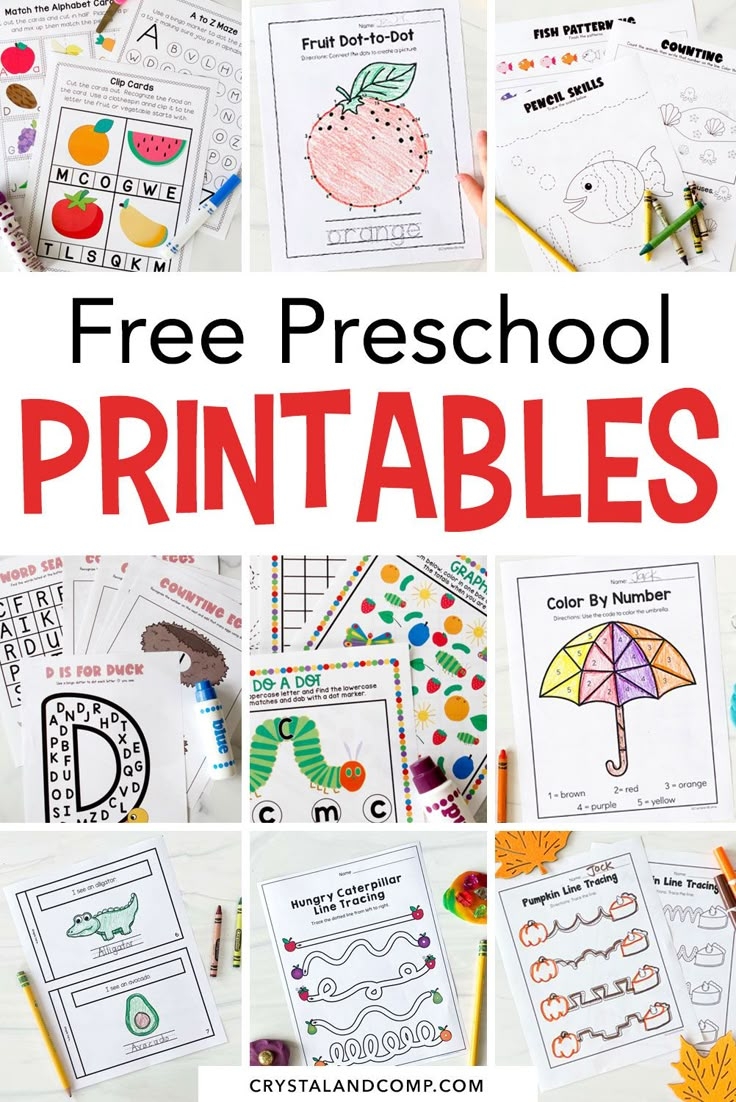 Free Preschool Printables Preschool Activities Printable Free 