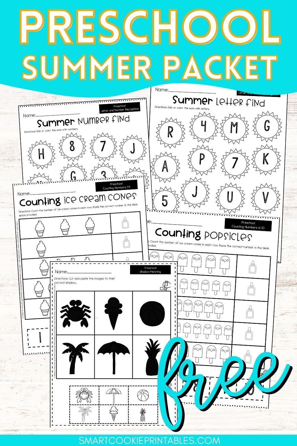 Free Preschool Summer Activity Packet Printables In 2024 Summer 