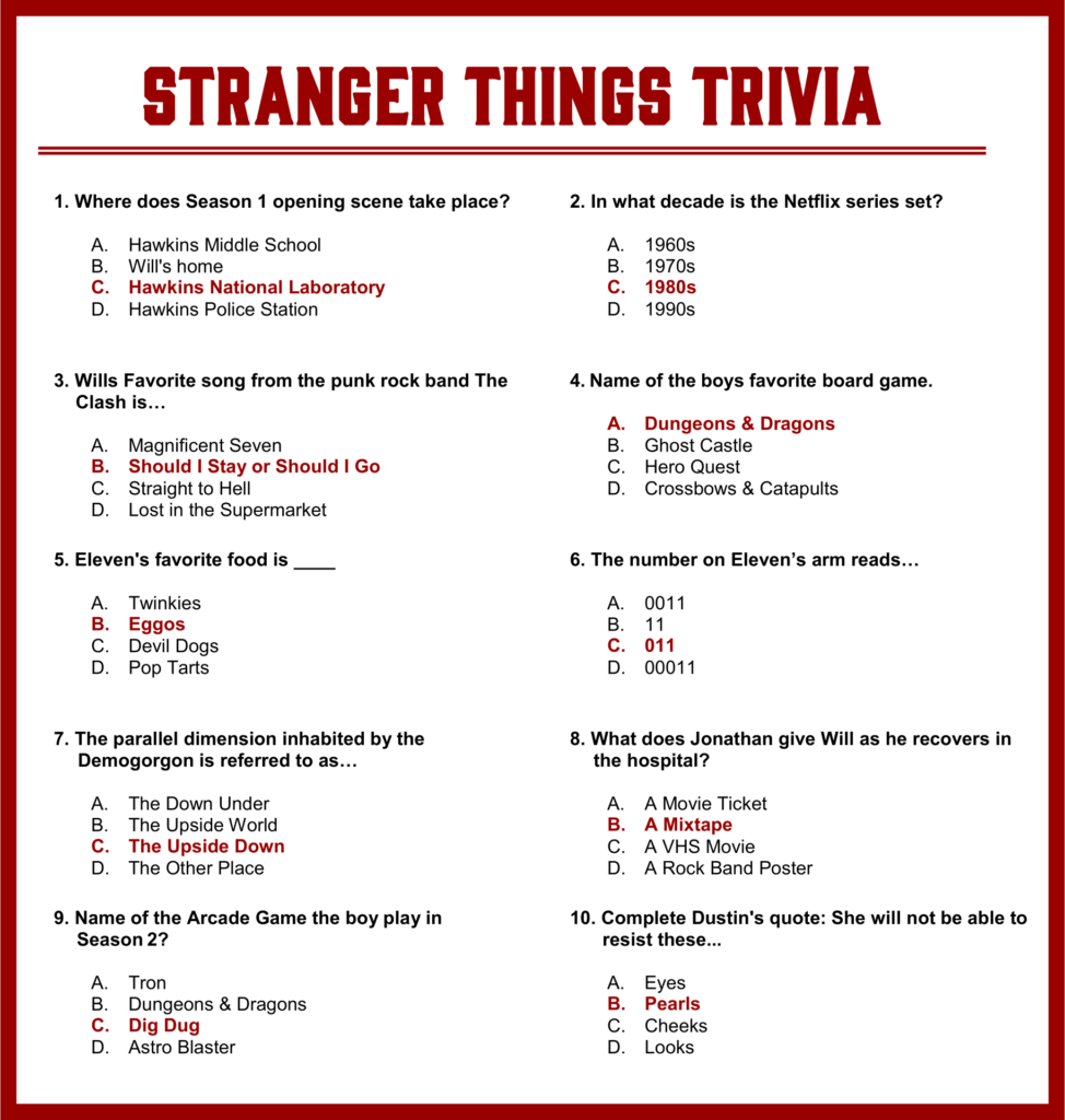 Free Printable 80 S Trivia Questions And Answers Printable Those 