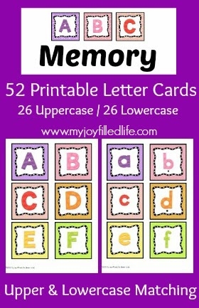 Free Printable ABC Games Bingo Memory