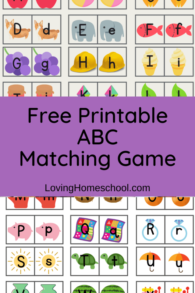 Free Printable ABC Memory Matching Game LovingHomeschool 