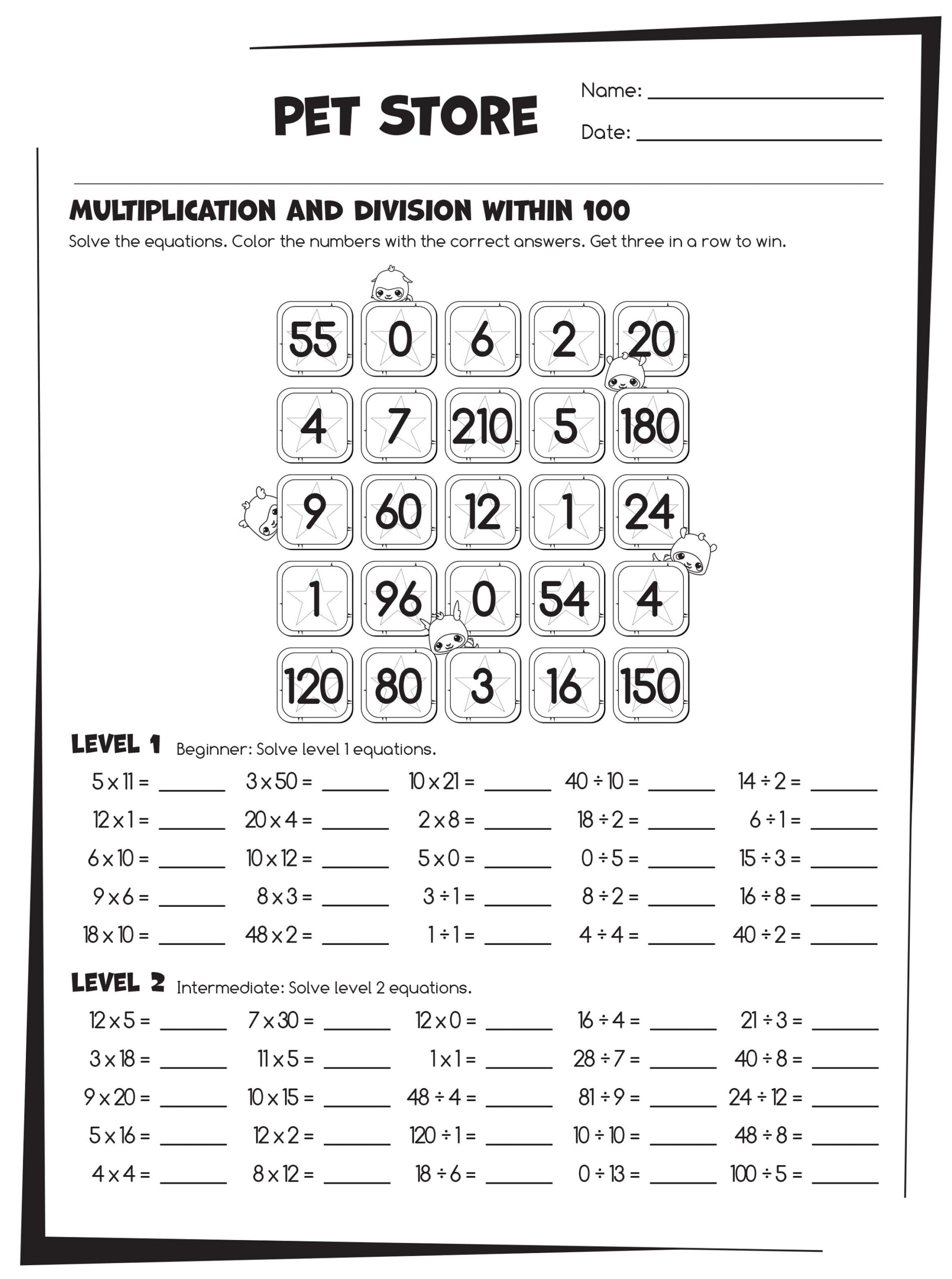 Free Printable Activity Sheets For Elementary Students