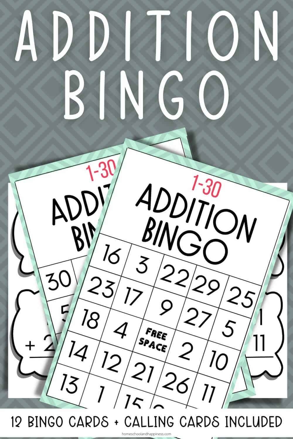 Free Printable Addition Bingo Game