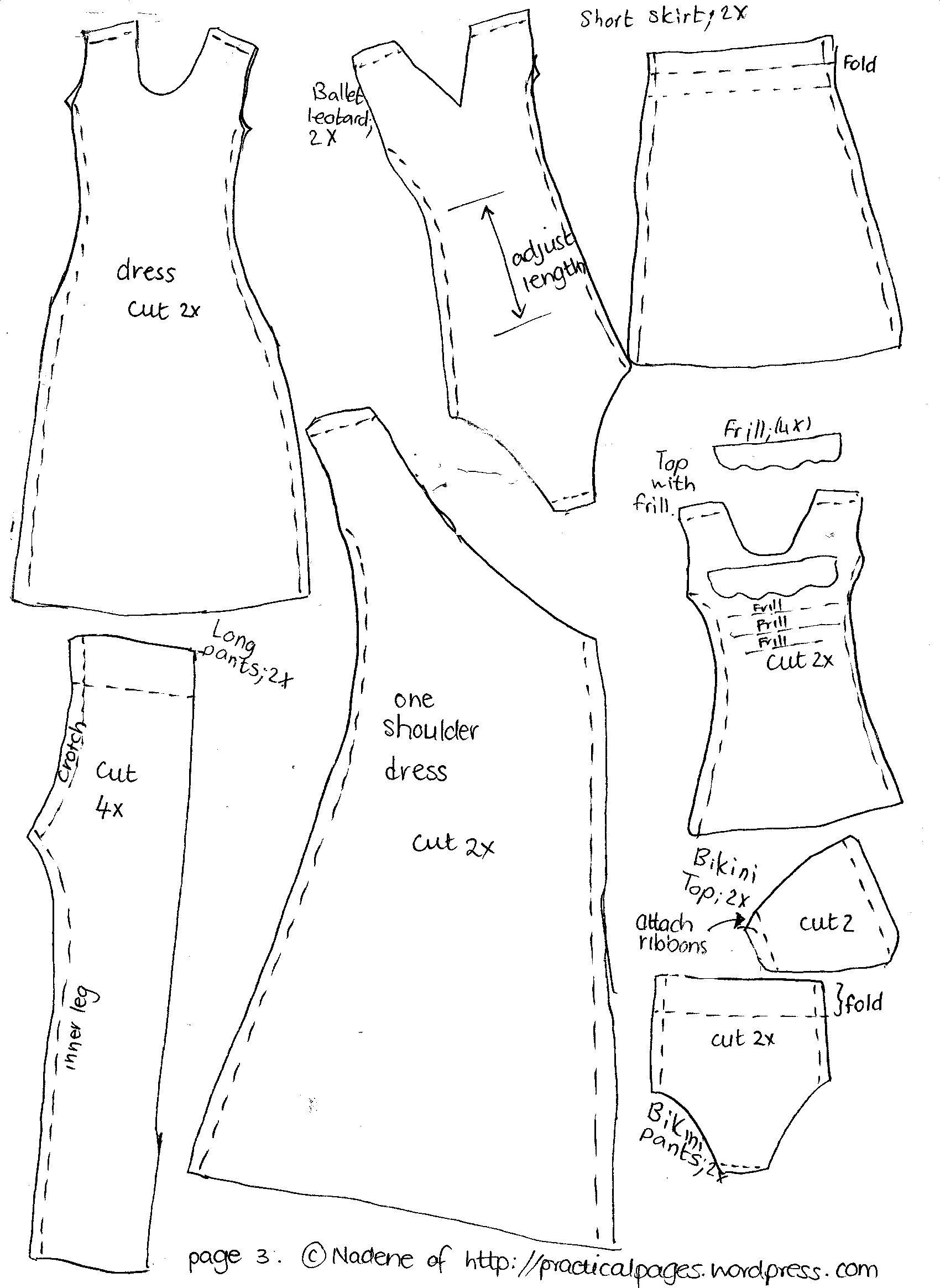 Free Printable American Girl Doll Clothes Patterns Lovely Doll