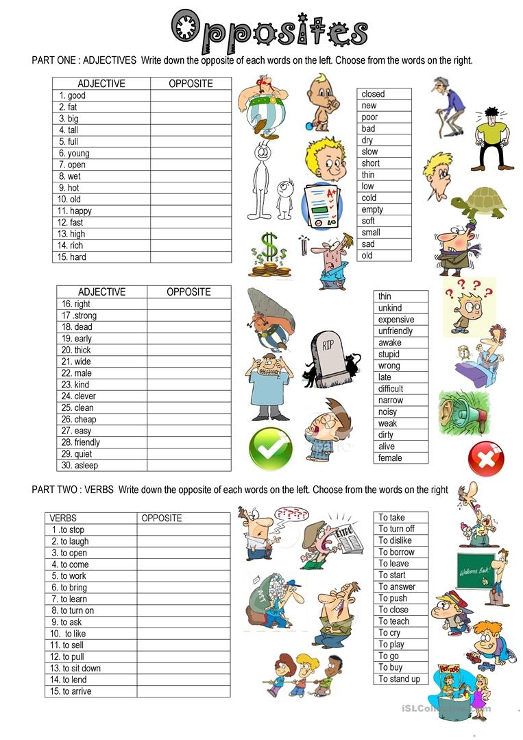 Free Printable Antonym Worksheets Printable Worksheets