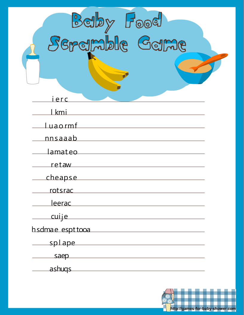 free printable baby shower game with answers