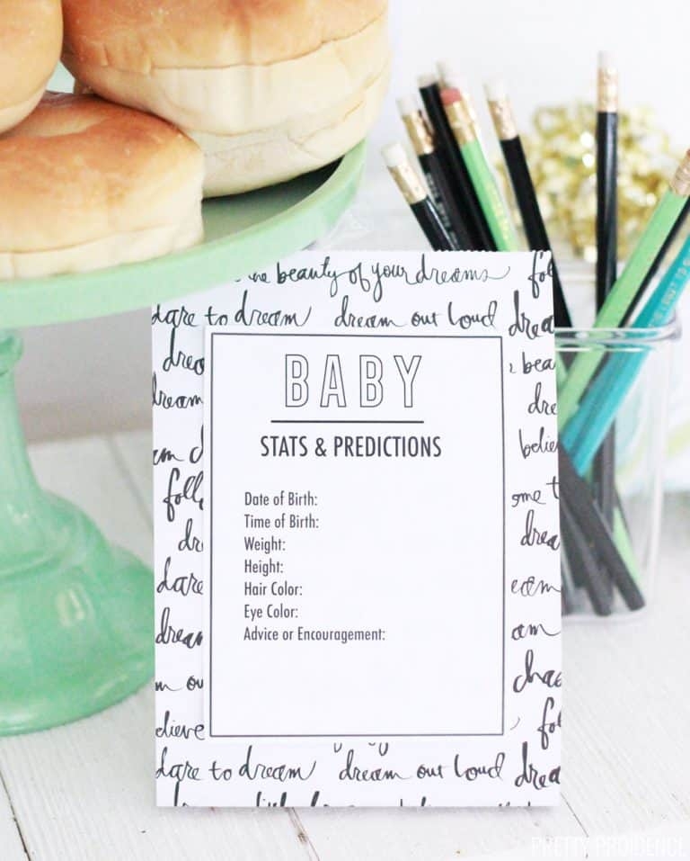 free printable baby predictions game