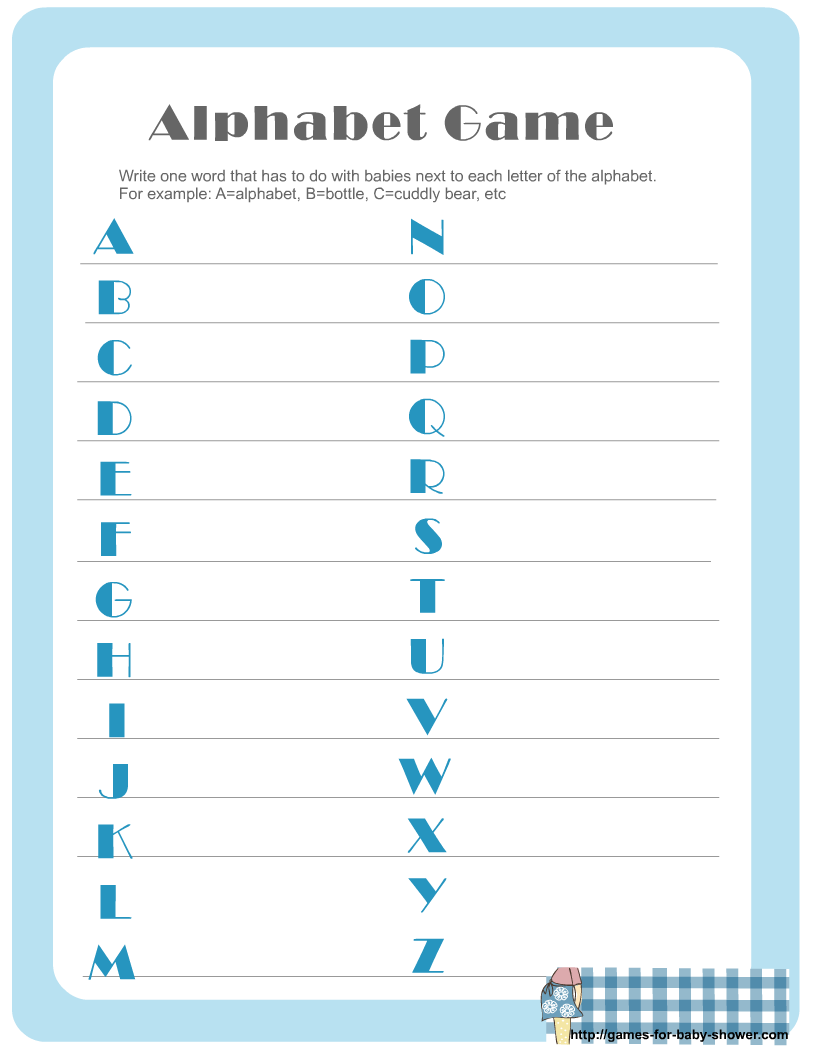 free printable baby shower games blue