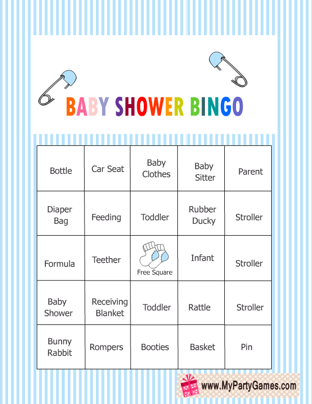 free printable baby shower games bingo cards with pictures