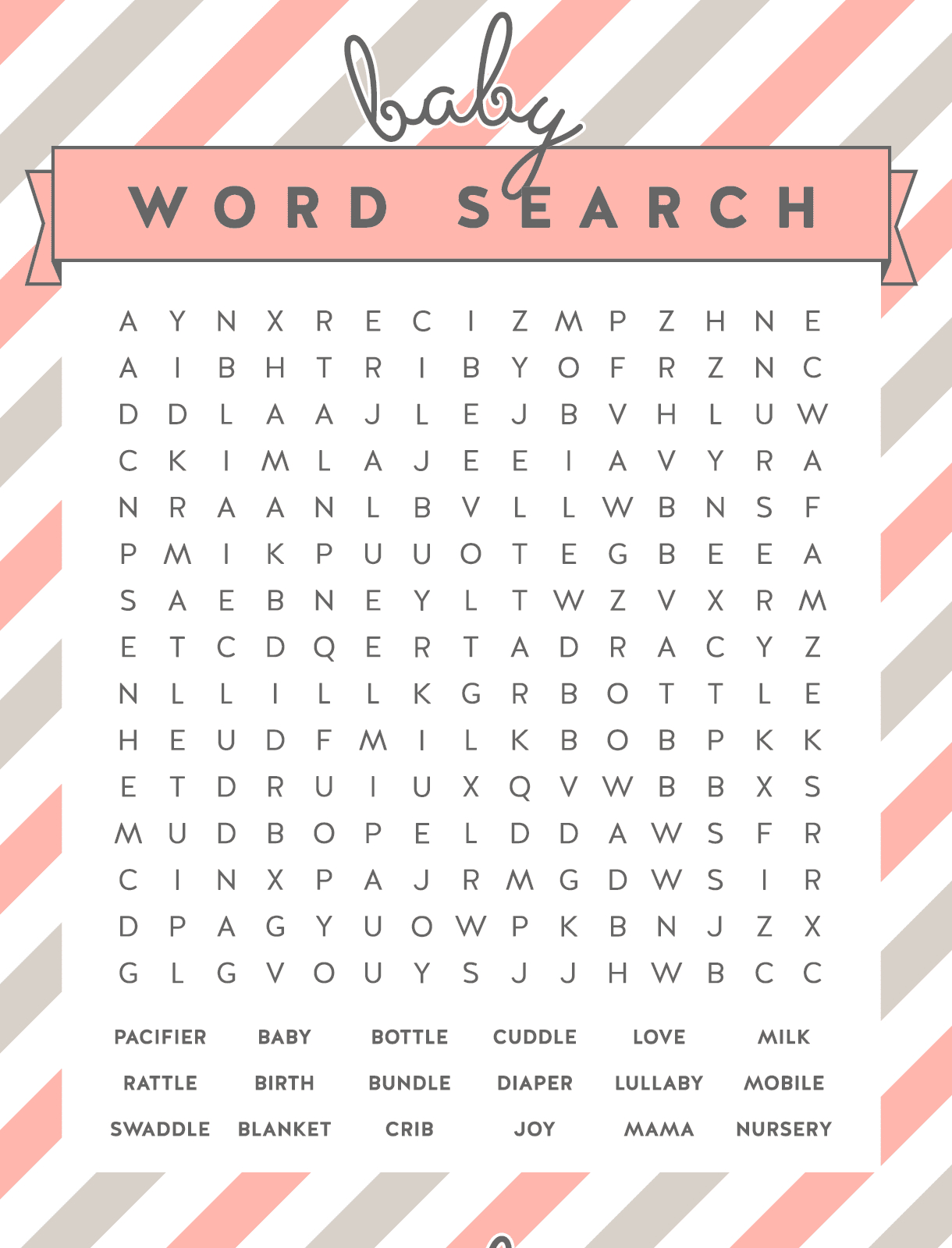 Free Printable Baby Shower Crossword Puzzle Printable Crossword Puzzles