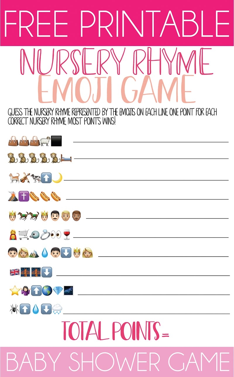 Free Printable Baby Shower Emoji Pictionary Quiz 58 OFF
