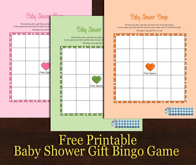 free printable baby shower gift bingo games