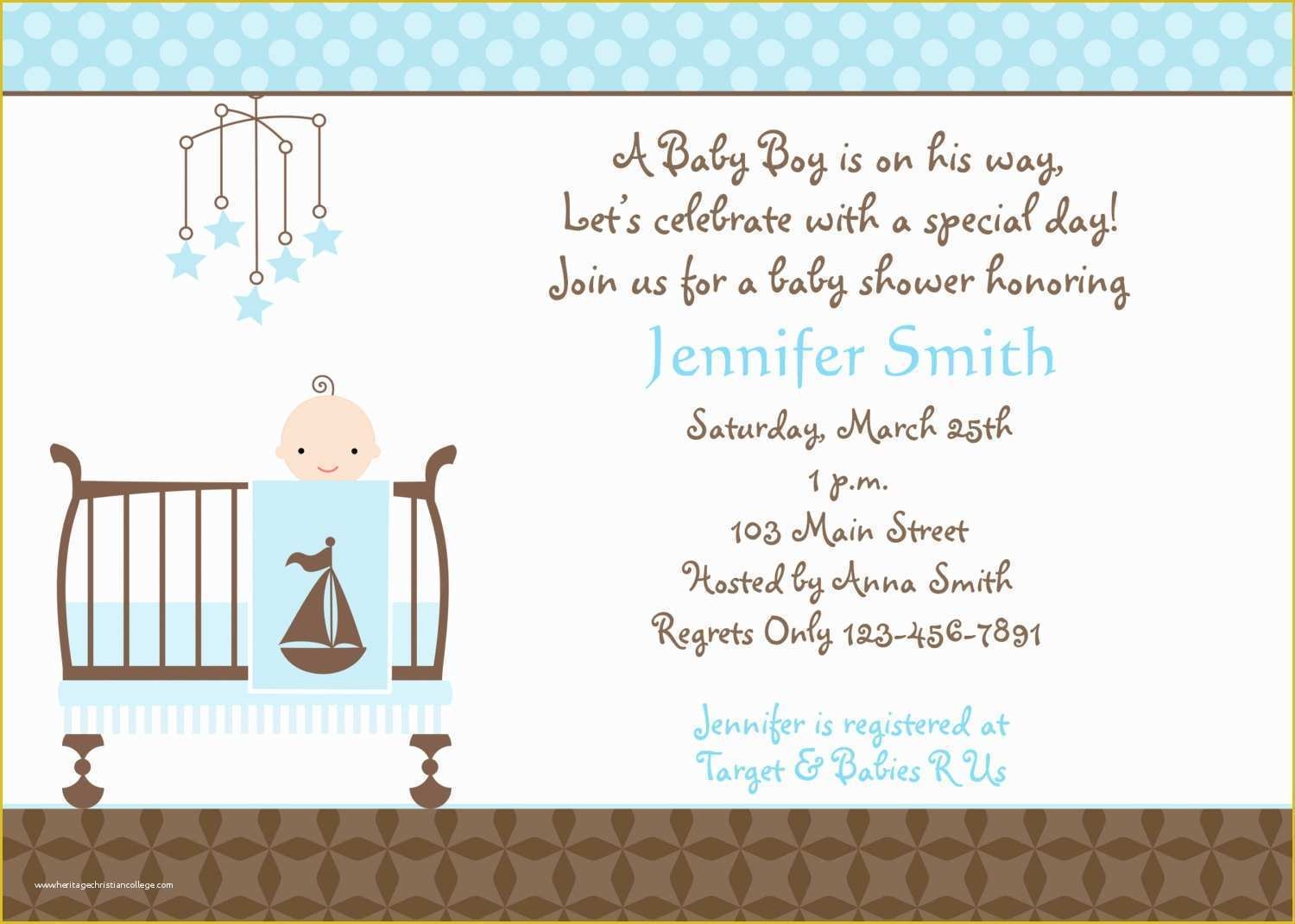 Free Printable Baby Shower Invitations Templates For Boys Of Free Baby 