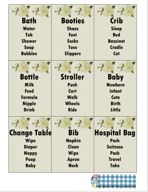 free printable baby shower games and activities