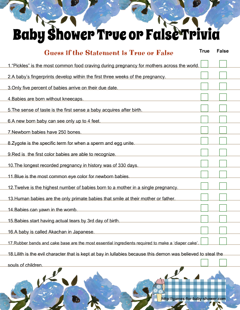 free printable baby shower trivia games