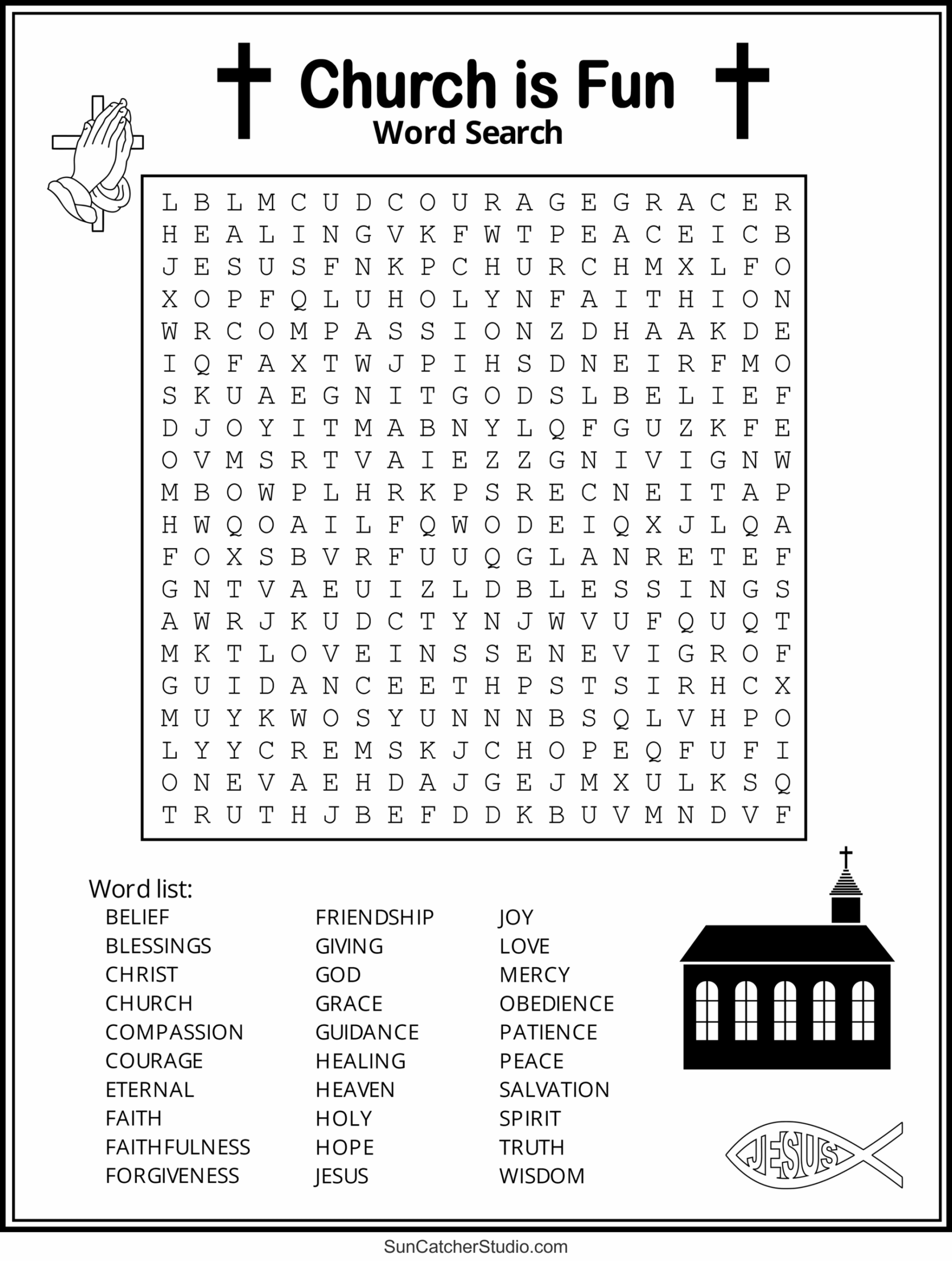 Free Printable Bible Word Search Puzzles For Adults FREE Printable A Z