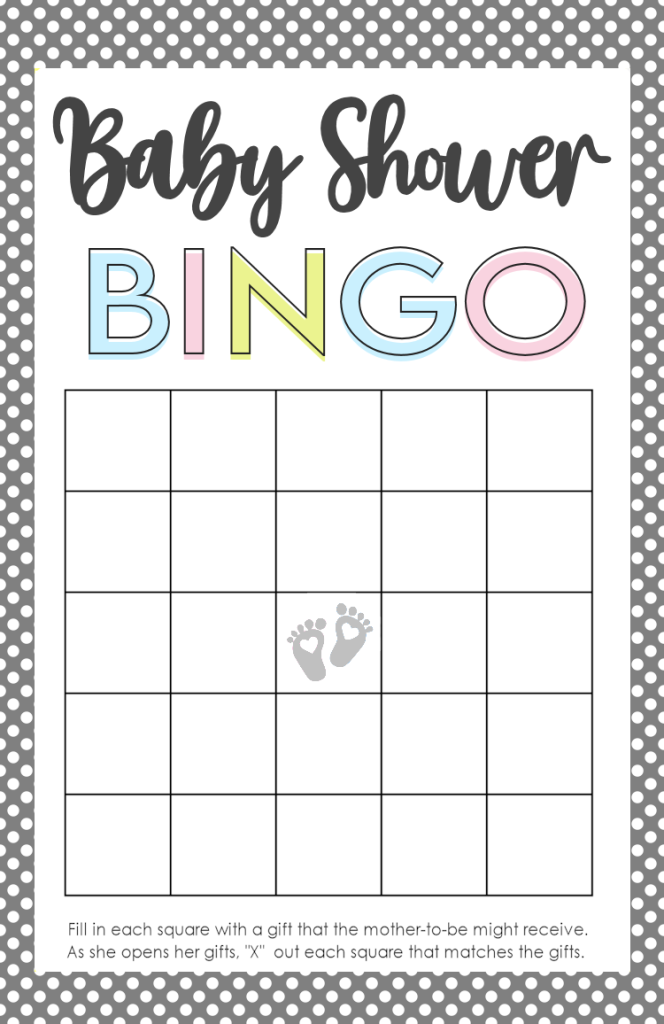 Free Printable Blank Baby Shower Bingo Cards Pdf Infoupdate