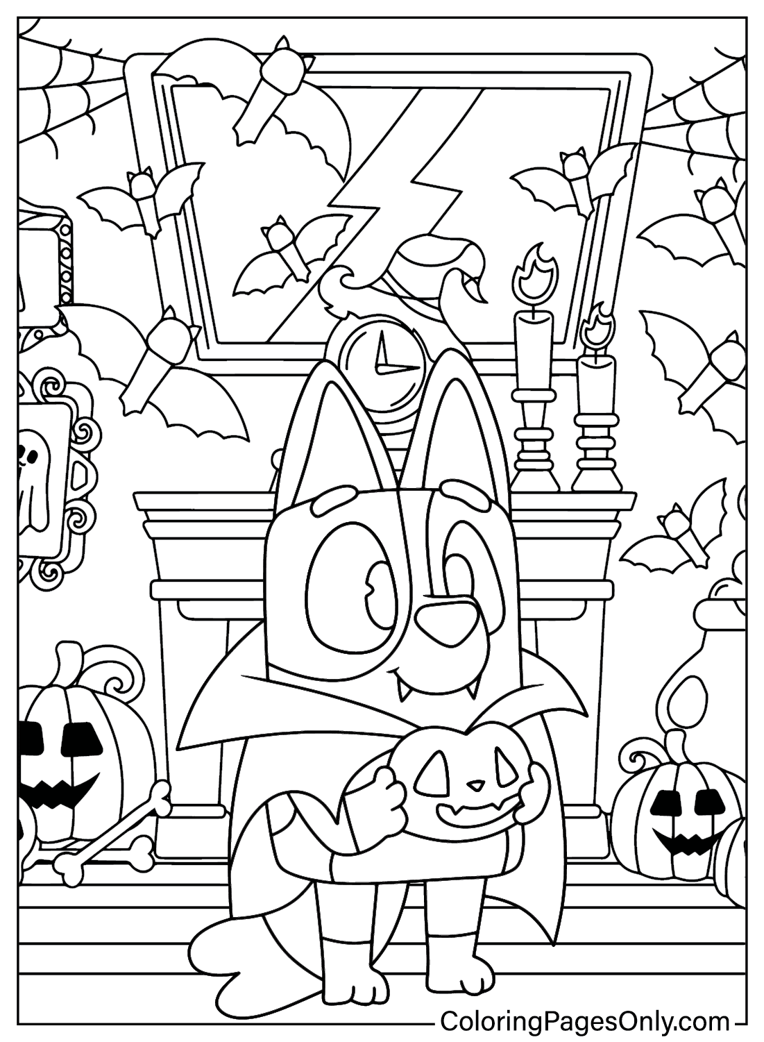 bluey halloween pictures printable