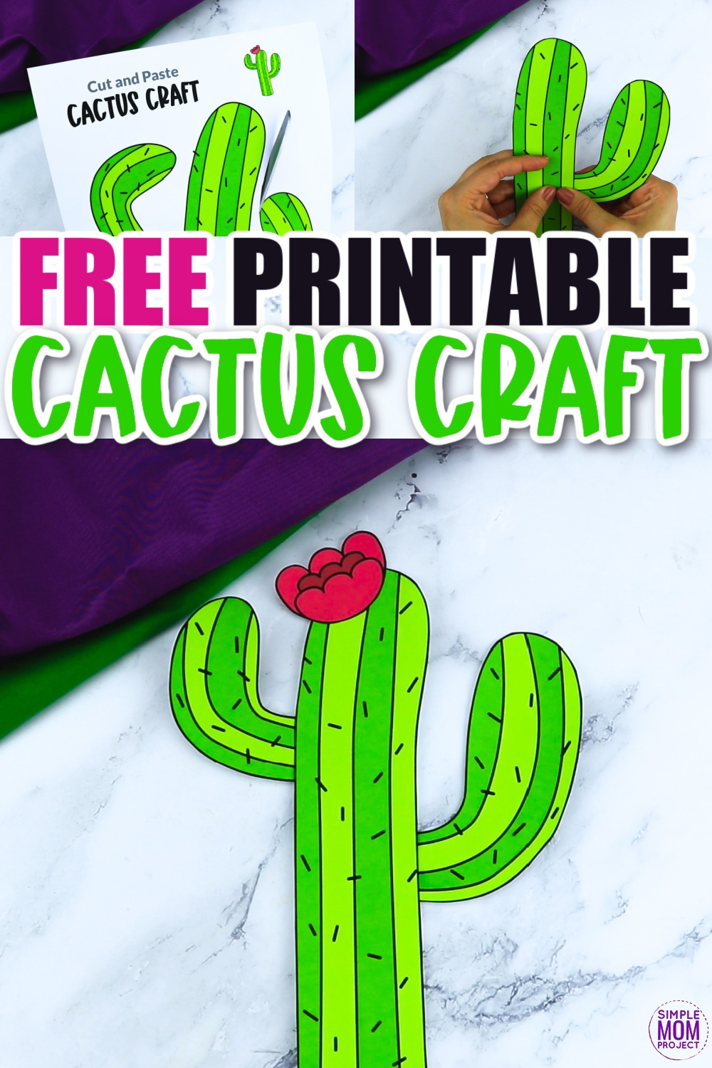 Free Printable Cactus Craft Template Simple Mom Project 60 OFF