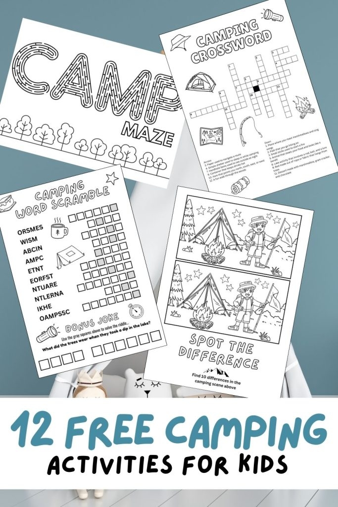 Free Printable Camping Activities For Kids Aunty Michelle 39 s