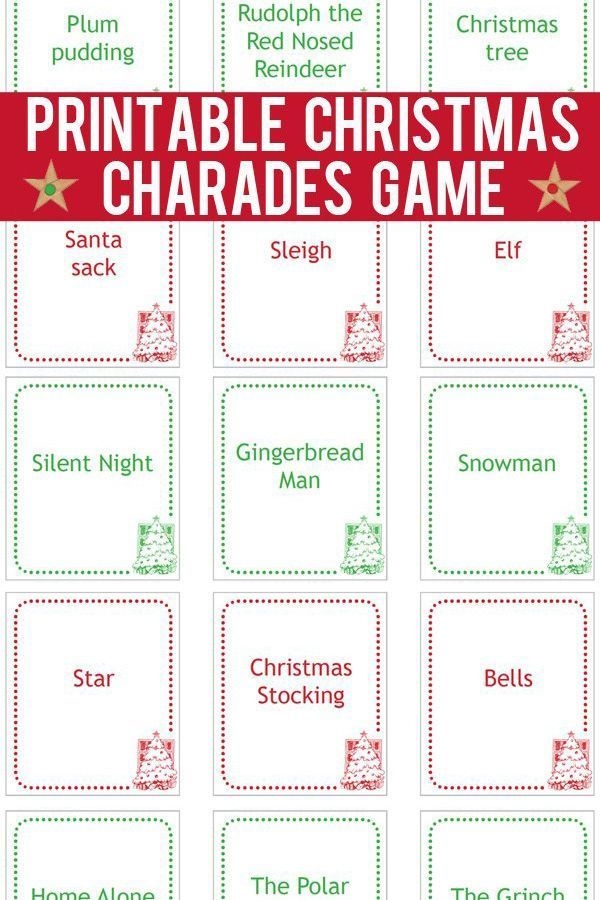 Free Printable Charades Cards Printable Sight Words List