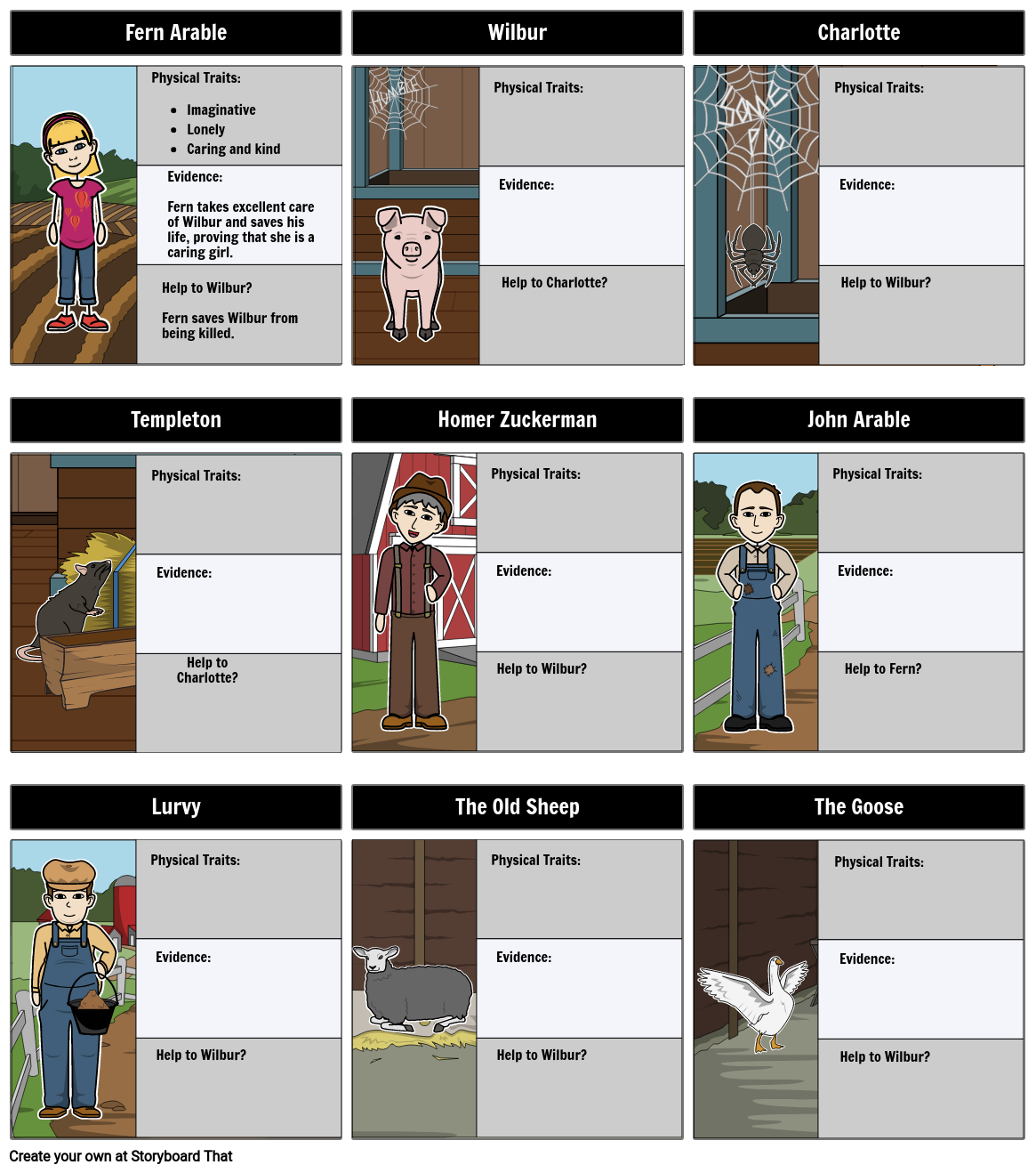 charlotte's web printable activities