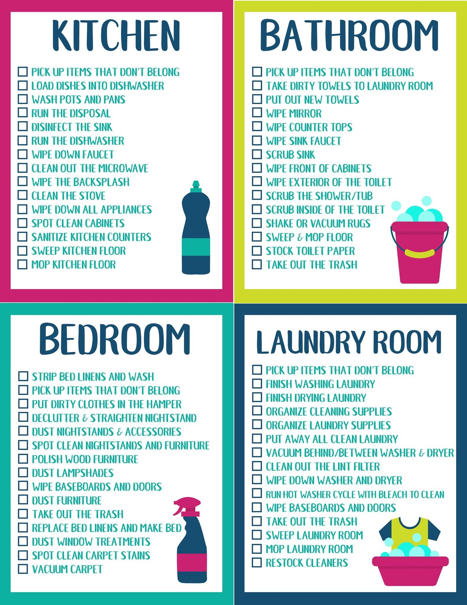 free printable picture chore cards