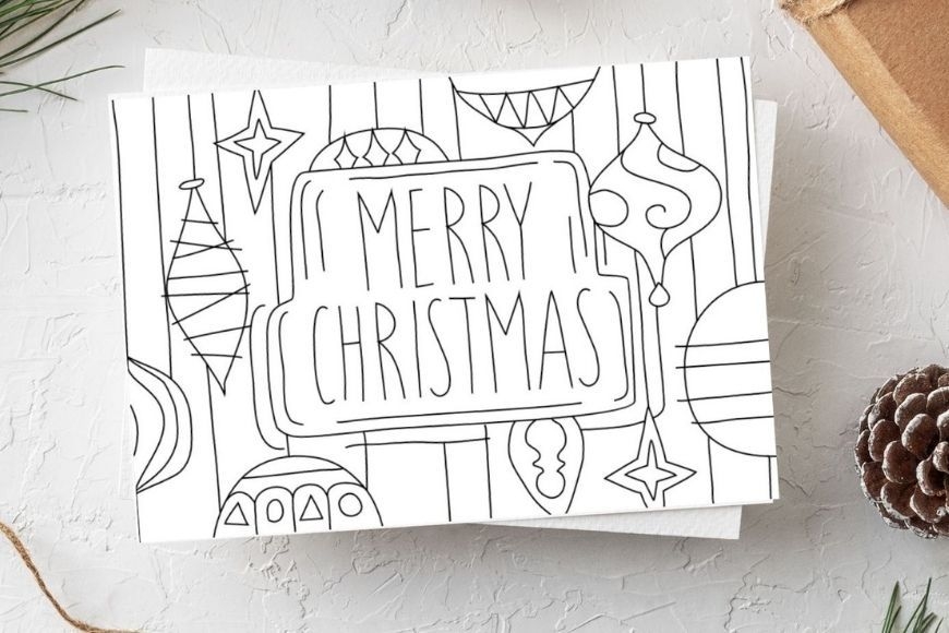 Free Printable Christmas Cards To Colour Free Printable Christmas Cards