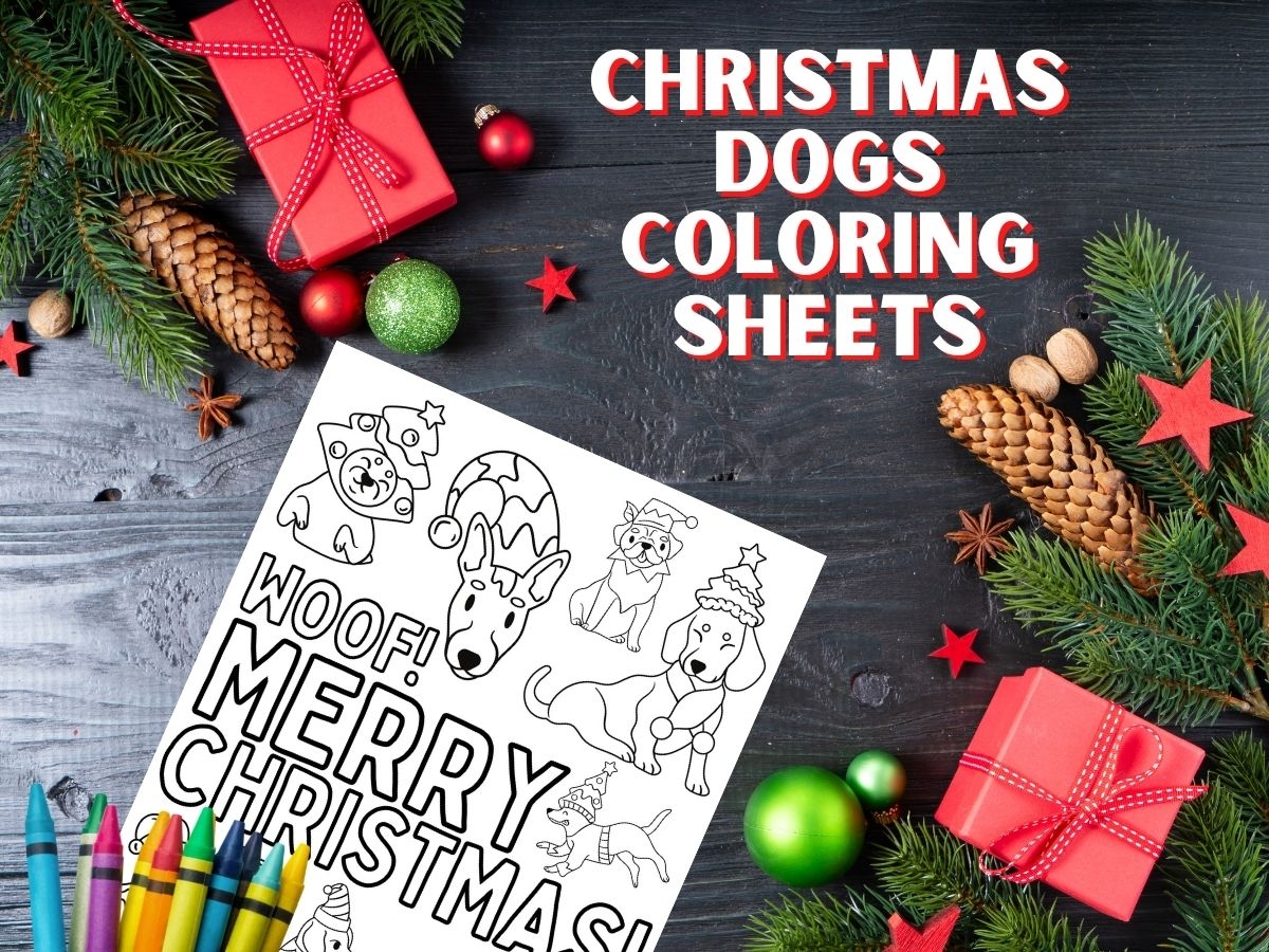 Free Printable Christmas Dogs Coloring Pages Thrifty Jinxy