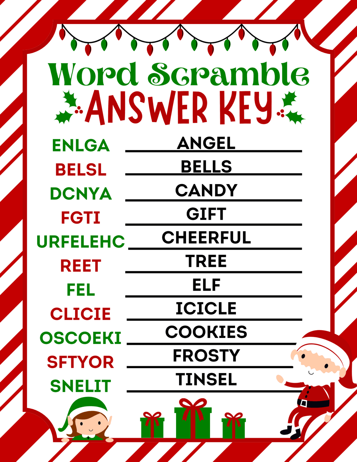 free printable adult christmas games with answers