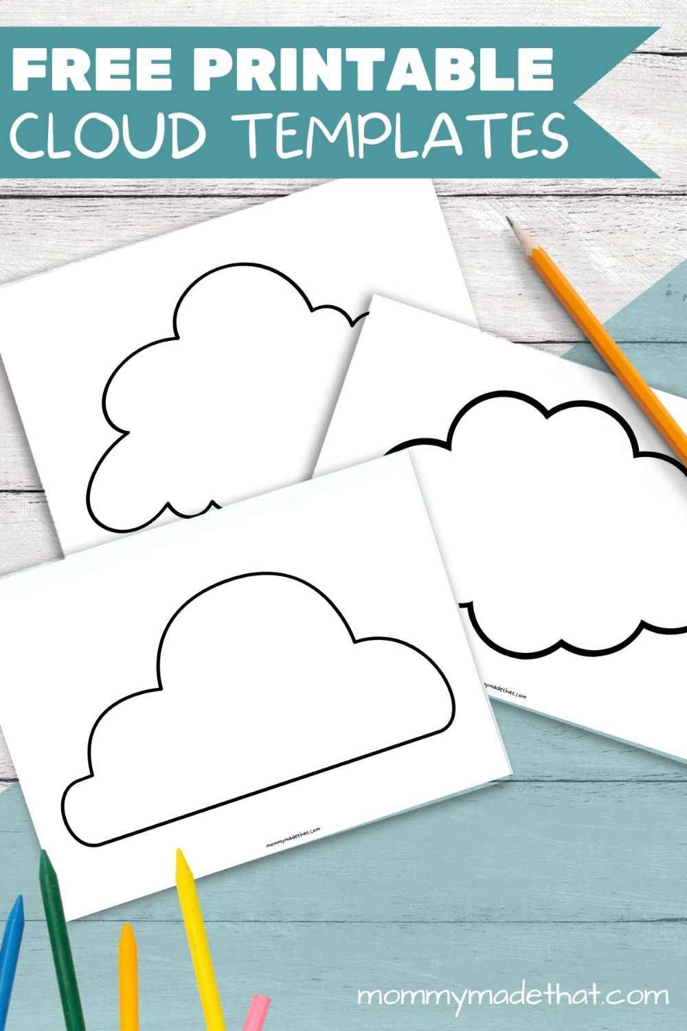 Free Printable Cloud Templates For Fun Spring Crafts In 2023 Cloud