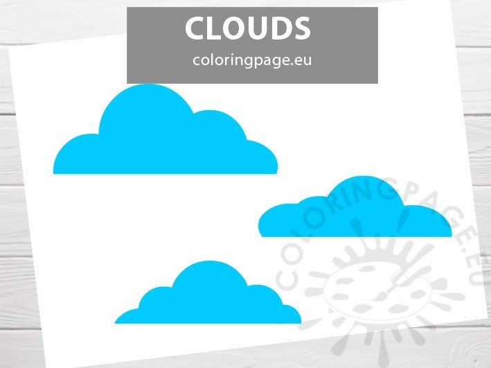 Free Printable Clouds Set Coloring Page